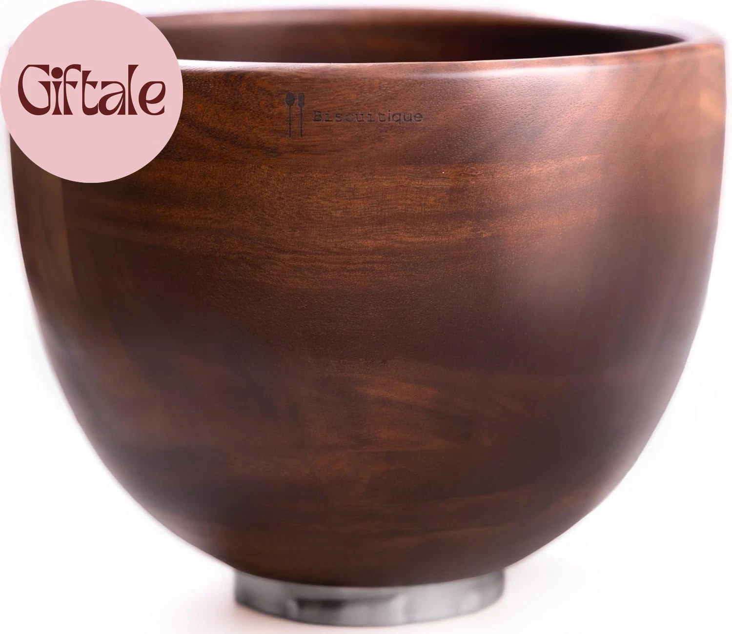 Premium Solid American Walnut Wood Mixing Bowl Compatible with Kitchen Aid Tilt-