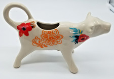 Pioneer Woman Cow Creamer with Flowers Autumn Flea Market 4.5" Tall Brand New