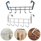 Elegante Edelstahl 5 Haken über Tür Kleiderbügel Rack für Kleidung Organisat