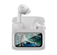 E20 Pro TWS ANC Wireless 5.4 Airbuds/Earbuds LCD Touch Control White