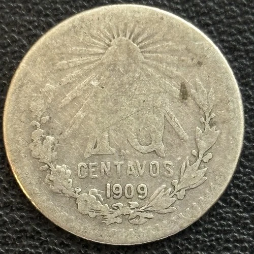 1909 Mexico 10 Centavos Silver — photo from the most recent tracked eBay sale