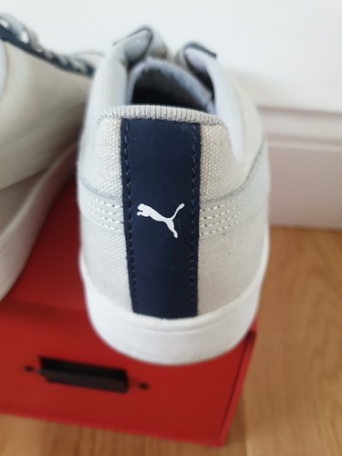 Puma Shuffle 371937 Men Grey Navy Blue Canvas Leather Sneakers Trainers UK 8 - Bild 13 von 24