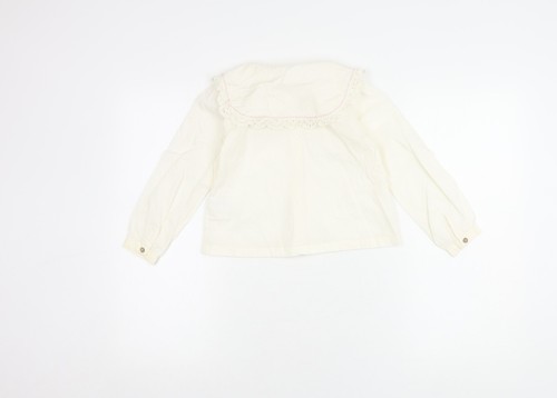 Next Girls Ivory Embroidered Long Sleeve Top 5-6 Years - Picture 2 of 12