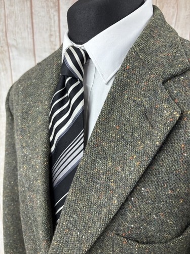 Herren Irish Tweed Sakko Blazer Foxford Wolle 44” 46” lang Vintage fleckig grün - Bild 10 von 17
