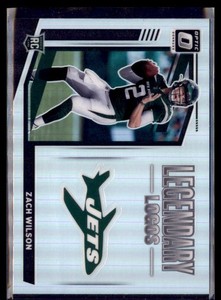 2021 Panini Donruss Optic Prizm Zach Wilson Jets LL-15 RC Legendary Logo
