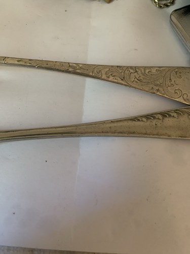 Vintage Collection Of 2 Silver Plated Serving Spoons - Picture 2 of 4