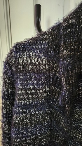 Lucky Brand Fuzzy Knit Multi Color Open Front Duster Cardigan Womens M - Picture 2 of 12