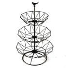 Wrought iron 3 Tier Fruit Tray Fruits Desserts Candy Buffet Plates Serving Tr...