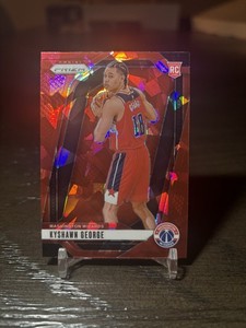 2024-25 Kyshawn George Panini Prizm Red Ice Prizm Rookie RC Wizards Miami #257