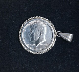 US Half Dollar Kennedy 1964 gefasst