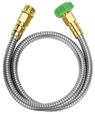 UNCO 3 Feet Heavy Duty Stainless Steel Short Garden Hose Metal Water Hose Non...