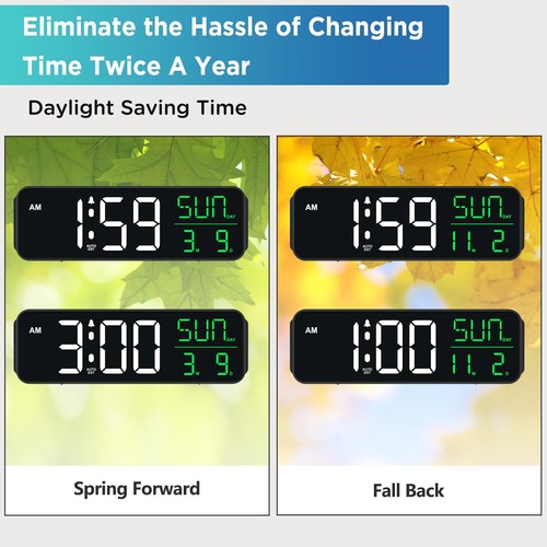 Large Display Digital Alarm Clock for Bedrooms, Date Day of Week Calendar Des... - Picture 6 of 7