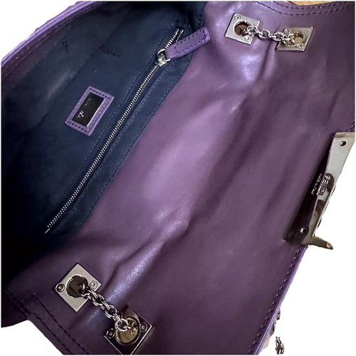 FENDI Mamma Baguette Chain Shoulder Bag RARE Purple AT71937 - Bild 7 von 10