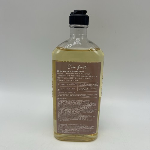 Bath Body Works Aromatherapy 2 Comfort Vanilla Patchouli Body Wash Foam New - Picture 4 of 7