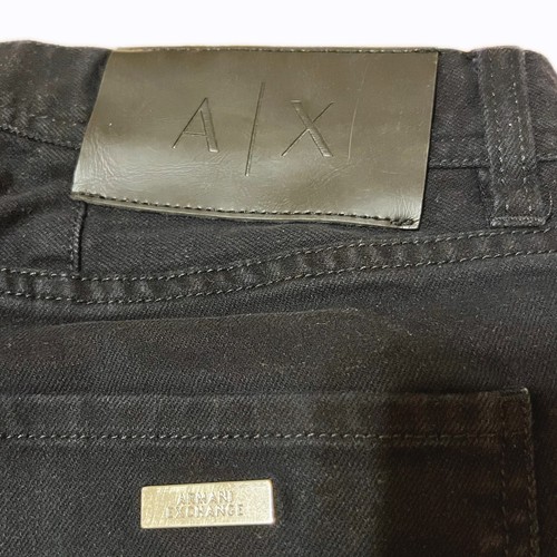 Armani Exchange Men’s J13 Slim Fit Jeans Black Denim Bottom Size 28 Cotton Jeans - Picture 6 of 7
