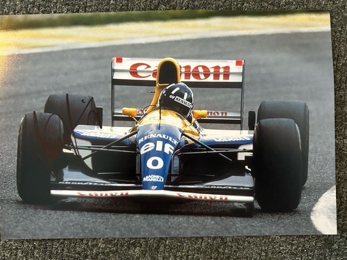 DAMON HILL HAND SIGNED 12X8” PHOTO WILLIAMS F1 ARROWS JORDAN 96 WORLD CHAMPION