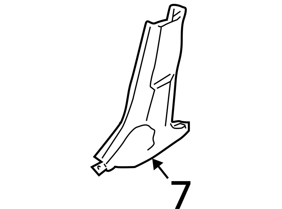 Nissan Sentra 2004-2006 4 puertas R. Pasajero moldura lateral delantera, cubierta del cinturón de seguridad Foto 4 de 4