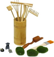 Mini Zen Garden Rake Tool - Tabletop Meditation Rock Sand Garden Kits with Moss 