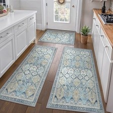 Kitchen Mats for Floor Set of 3 Non-Slip Washable, Waterproof Lightweight