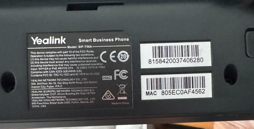 Yealink SIP-58T VoIP wideo telefon biurkowy, bluetooth, PoE, bezprzewodowy - Zdjęcie 3 z 3