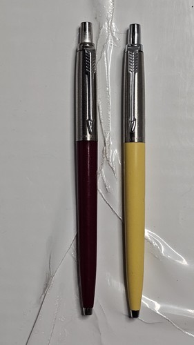 PARKER JOTTER GELB & Burgund KUGELSCHREIBER - SELTENE FARBE TOP VINTAGE
