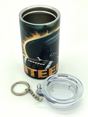 Pittsburgh Steelers Keychain Shot Tumbler Insulated - Brand New - Picture 1 of 6