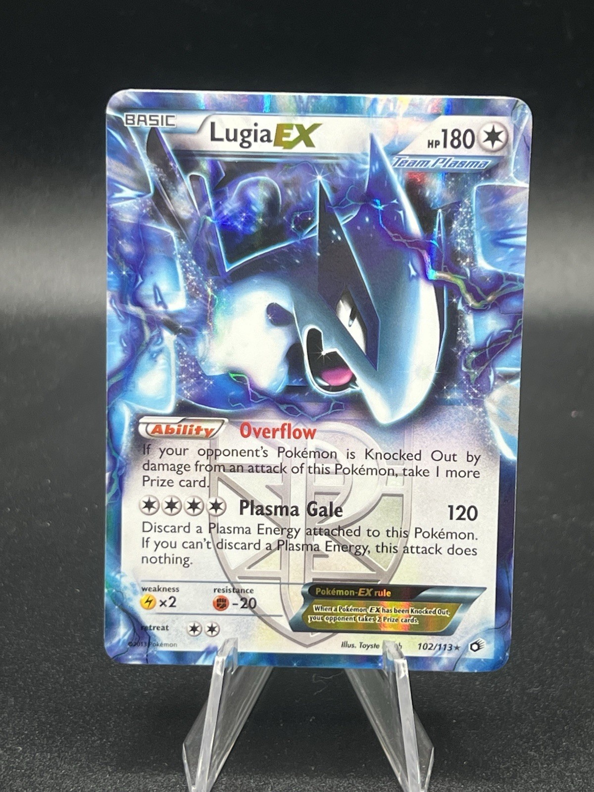 Lugia EX (Team Plasma) 102/113 Legendary Treasures Holo Pokemon NM ZF1