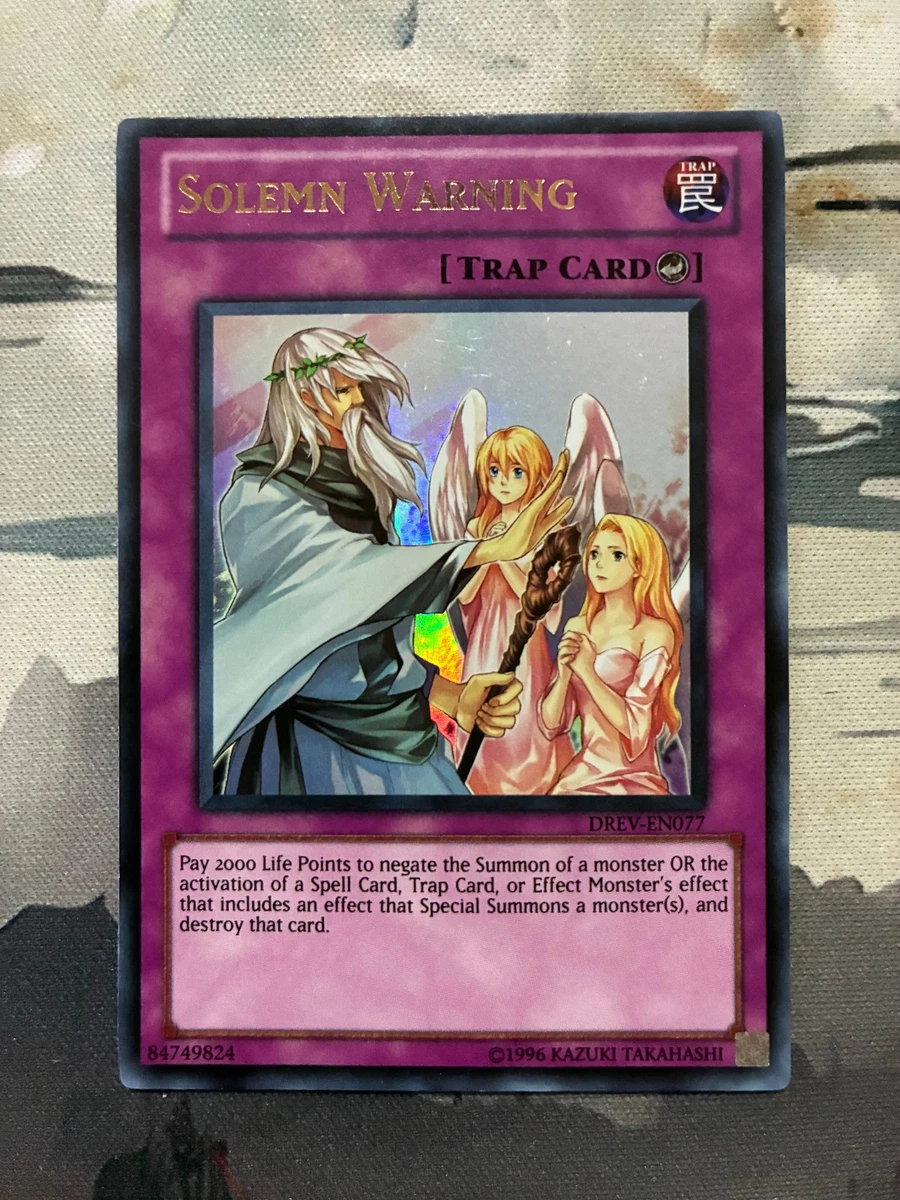 Yu-Gi-Oh! TCG Solemn Warning Individual Collectible Card Game
