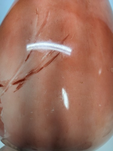 VTG Willets American Belleek Porcelain Vase 12" Pink Red Roses - Picture 12 of 17