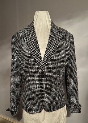 Vintage Ingenuity Tweed Short Jacket w/Pockets Black and White 14 Made in Canada