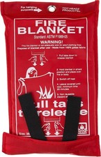 Hot Headz H-FIR-BLN100 Fire Blanket, 36 x 36-Inch, Red