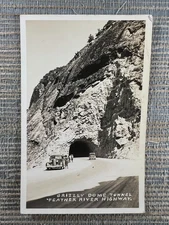 RPPC Grizzly Dome Tunnel Feather River Highway California CA Old Cars Postcard