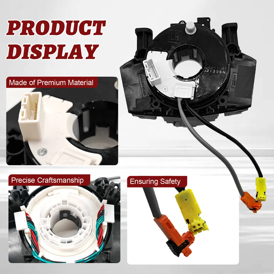 Resorte de reloj con cable espiral para Nissan Versa Murano Rogue B5567-CB66A 25567-ET025 Foto 4 de 4