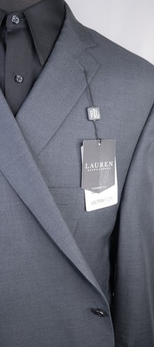 Neu mit Etikett Ralph Lauren 2-teiliger Anzug 54R 2-Knopf Blazer Wolle einfarbig Anzughose 42 x 30 - Bild 4 von 21