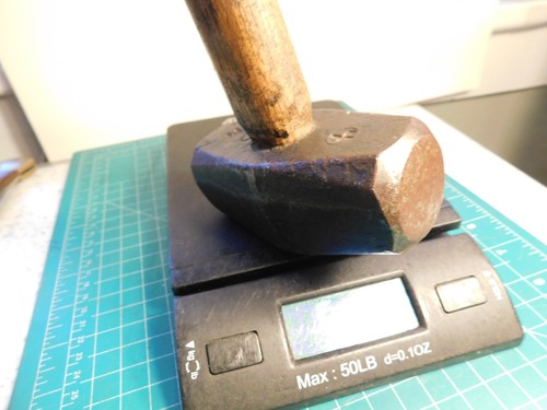Vintage US "M" 4 Pfund Schmied Double Face Mini Vorschlaghammer mit 4 1/2" Kopf - Bild 5 von 13