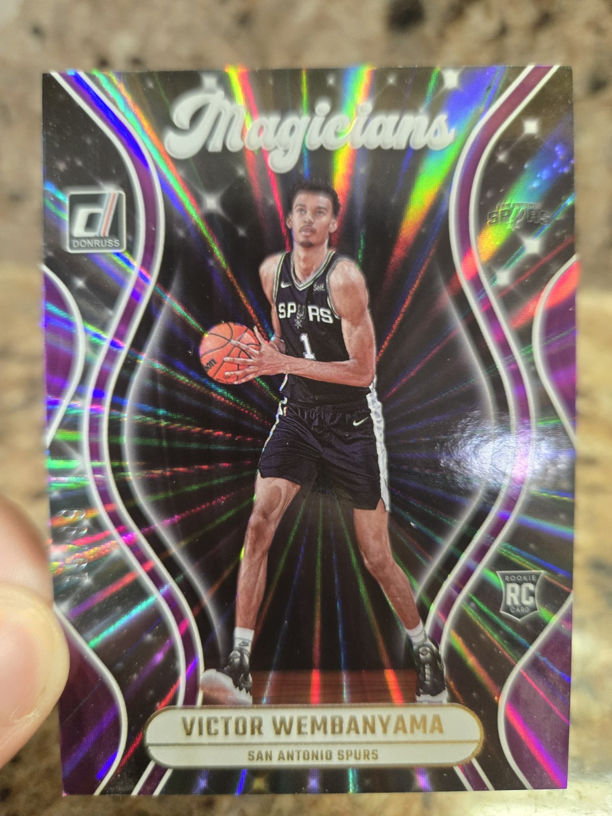 2023-24 Donruss Victor Wembanyama Rookie RC Magicians #1 Purple Laser /99