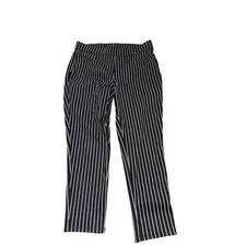 Time and Tru Women's Large Pull On Pants Striped Stretch Career Casual