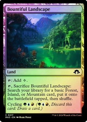 X 1 Bountiful Landscape NM-M Modern Horizons 217 Magic the Gathering