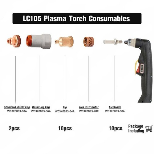 For Plasma Cutter KP2845 Accessories Plasma Nozzle Set IGBT Inverter Circuit - Picture 6 of 12