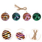  16 Pcs Decorative Balls Halloween Decorations Sequin Ornaments for Tree
