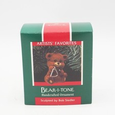 Hallmark Keepsake Ornament Vintage 1989 Bear-I-Tone Süßer Teddybär