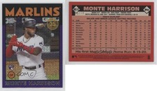 2021 Topps Silver Pack 1986 Chrome Baseball Purple /75 Monte Harrison Rookie RC