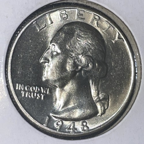 1948 Philadelphia Mint Silver Washington Quarter High Grade 90% Silver Flashy!