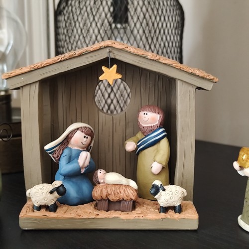 6-teiliges Krippenset - traditionelle Weihnachtsdekoration (11 x 13 x 6 cm) - Bild 6 von 11