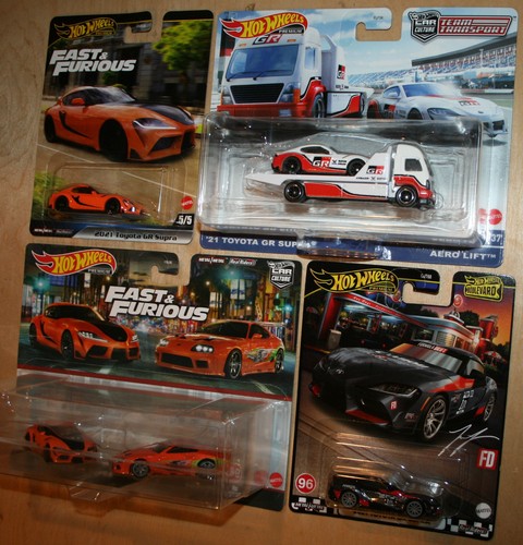 Hot Wheels 21 TOYOTA GR SUPRA 4er Set 2021-25 PREMIUM BOULEVARD Fast & Furious