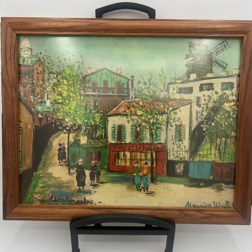 Maurice Utrillo signiert Montmartre Paris Stadtbild GERAHMT - Bild 1 von 8