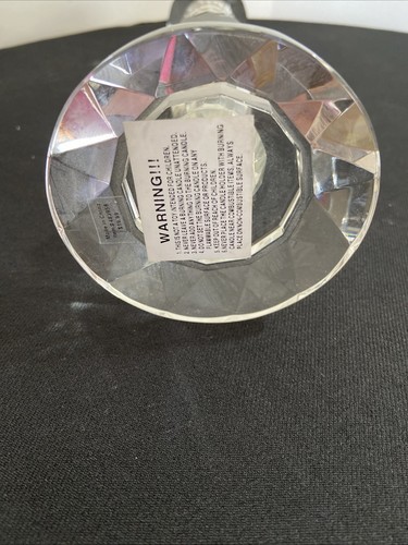 Portacandele pesante 24% cristallo piombo 10" sfaccettato - Foto 5 di 7