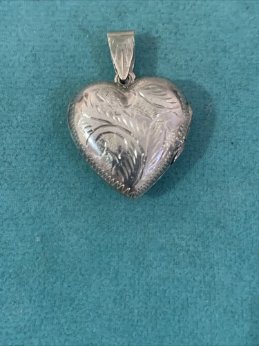 Vintage 925 Sterling Silber Herz Medaillon Anhänger nur ohne Kette - Bild 5 von 10
