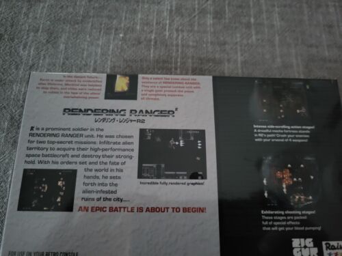 Rendering Ranger R2 Limited Run Giochi LRG per Super Nintendo Sigillato NUOVO in Mano - Foto 2 di 5