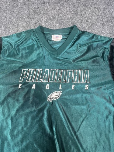 Philadelphia Eagles Men's Green Spellout NFL Metallic Jersey T-Shirt Size M - Picture 4 of 13